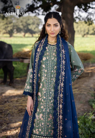 Asim Jofa Embroidered Lawn Suit AJELL-14