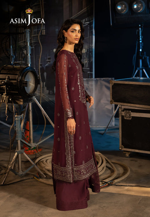 Asim Jofa Embroidered Chiffon 3 Piece Suit AJLFF-06