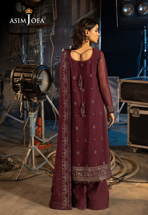 Asim Jofa Embroidered Chiffon 3 Piece Suit AJLFF-06