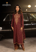 Asim Jofa Embroidered Silk 3 Piece Suit AJLFF-04
