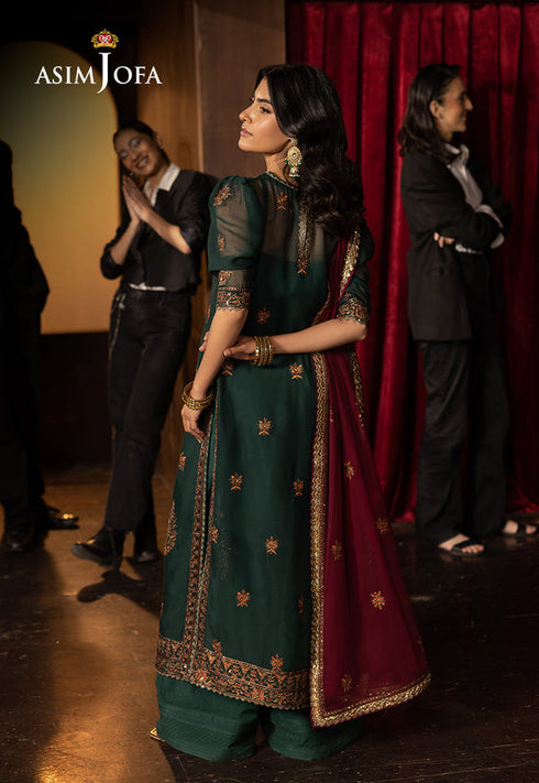Asim Jofa Embroidered Chiffon 3 Piece Suit AJLFF-02