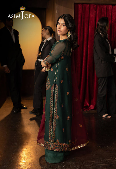 Asim Jofa Embroidered Chiffon 3 Piece Suit AJLFF-02