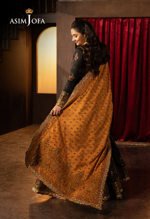 Asim Jofa Embroidered Silk 3 Piece Suit AJLFF-19