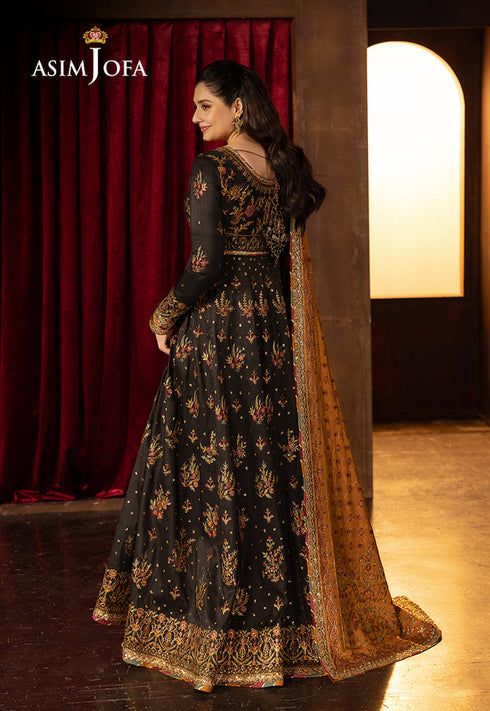 Asim Jofa Embroidered Silk 3 Piece Suit AJLFF-19