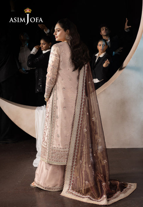 Asim Jofa Embroidered Zari Tissue 3 Piece Suit AJLFF-10