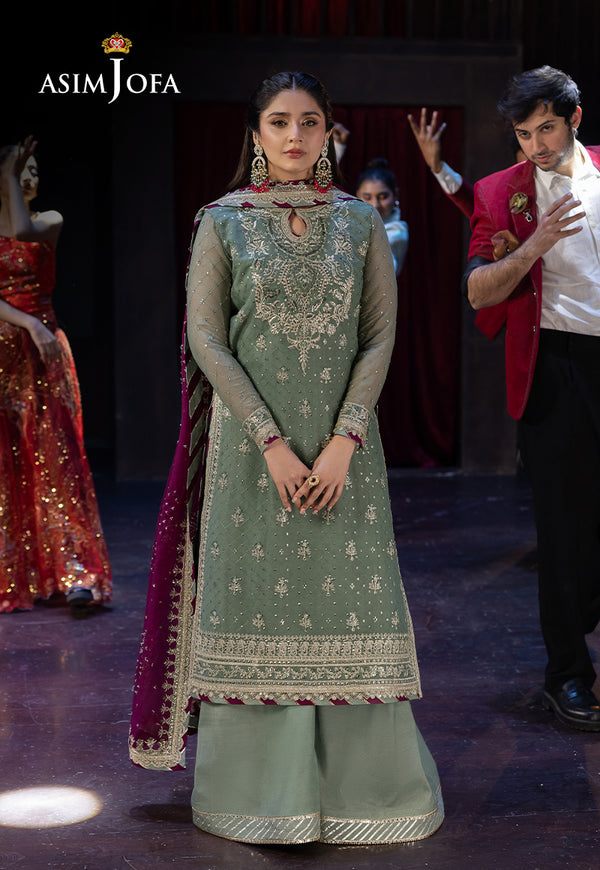 Asim Jofa Embroidered Chiffon 3 Piece Suit AJLFF-13