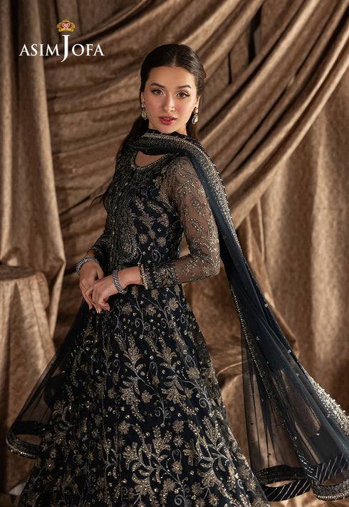 Asim Jofa Net 3 Piece Suit AJIZL-09