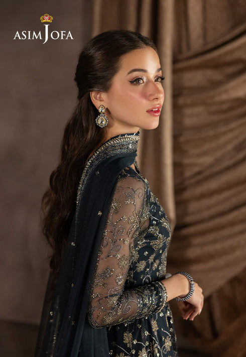 Asim Jofa Net 3 Piece Suit AJIZL-09