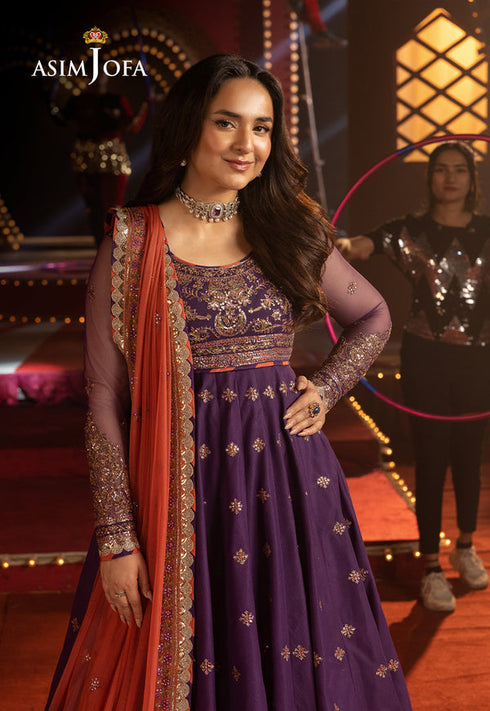 Asim Jofa Embroidered Net 3 Piece Suit AJLFF-01