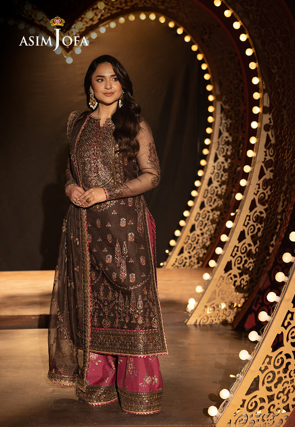 Asim Jofa Embroidered Net 3 Piece Suit AJLFF-11