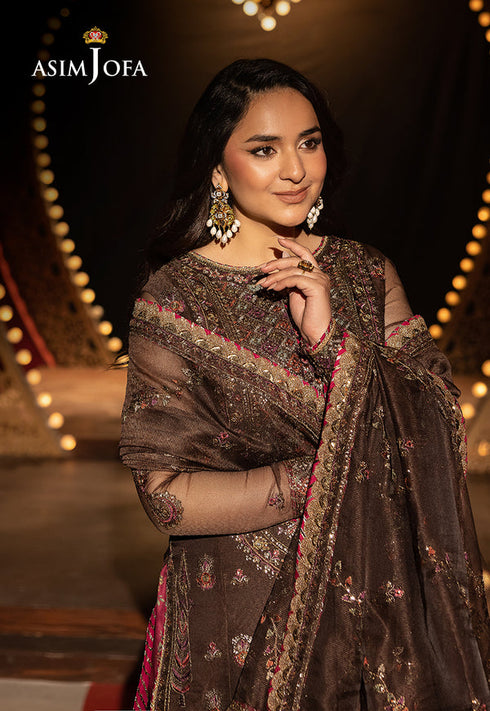 Asim Jofa Embroidered Net 3 Piece Suit AJLFF-11