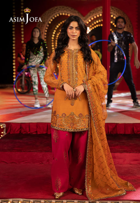 Asim Jofa Embroidered Net 3 Piece Suit AJLFF-05