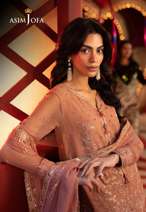 Asim Jofa Embroidered Chiffon 3 Piece Suit AJLFF-16