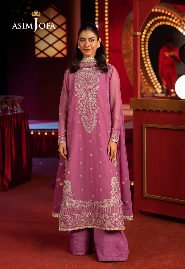 Asim Jofa Embroidered Chiffon 3 Piece Suit AJLFF-07