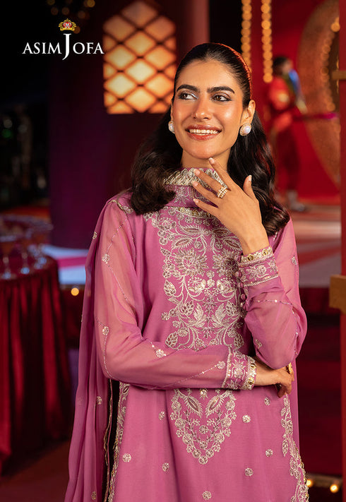 Asim Jofa Embroidered Chiffon 3 Piece Suit AJLFF-07