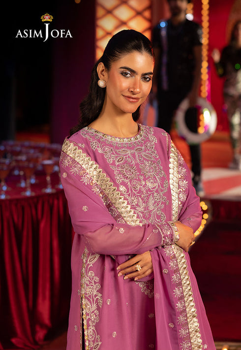 Asim Jofa Embroidered Chiffon 3 Piece Suit AJLFF-07