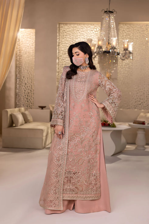 Flossie Embroidered Chiffon Suit DA-04