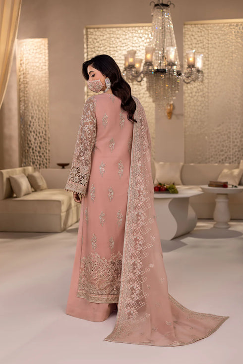 Flossie Embroidered Chiffon Suit DA-04