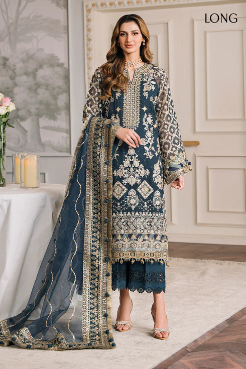 Baroque Embroidered Chiffon 3 Piece Suit CH12-01