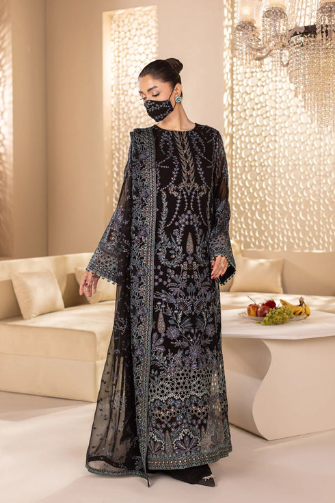 Flossie Embroidered Chiffon Suit DA-02