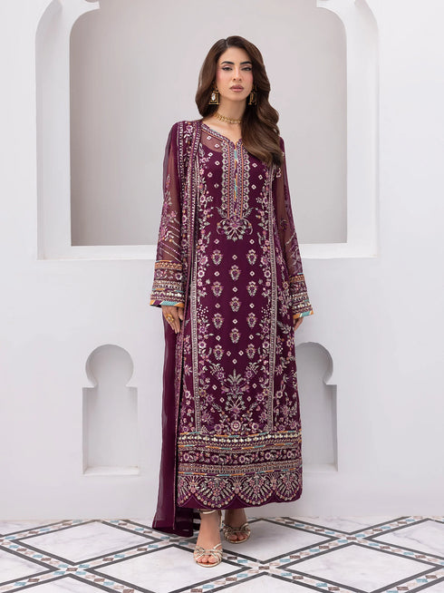 Gulaal Embroidered Chiffon Suit Etincelle