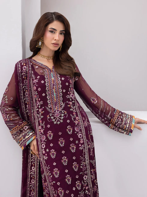 Gulaal Embroidered Chiffon Suit Etincelle