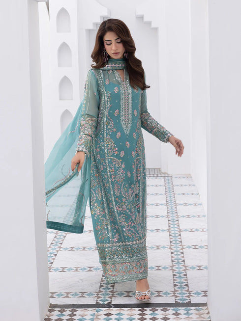 Gulaal Embroidered Chiffon Suit Desir