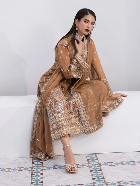 Gulaal Embroidered Chiffon Suit Mirage