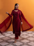 Gulaal Embroidered Chiffon Suit Crimson