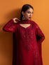 Gulaal Embroidered Chiffon Suit Crimson