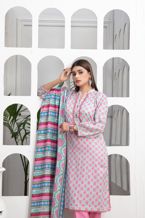 Tawakkal  Embroidered Lawn 3 Piece Suit D-90229