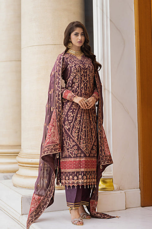 Emaan Adeel Embroidered Chiffon 3 Piece suit GULNAZ