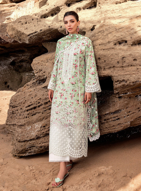 Zainab Chotani Embroidered Chikankari Lawn 3 Piece Suit ESME