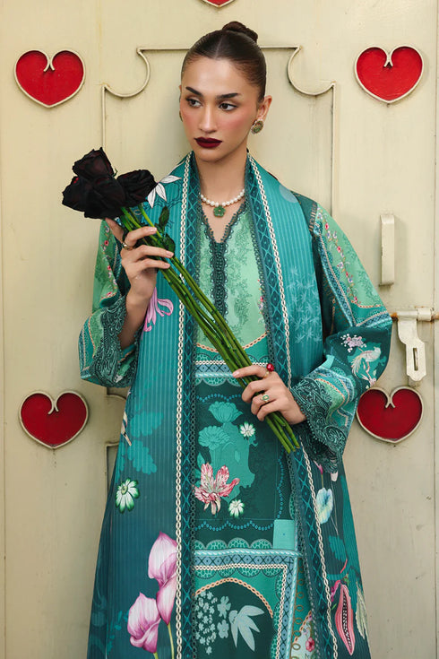 Qalmkar Jacquard Digital Printed Suit QW-08 (B) ANIKA