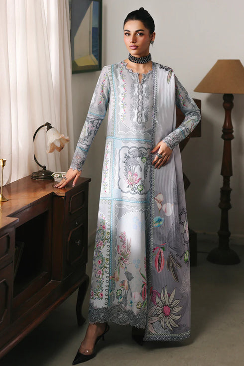 Qalmkar Jacquard Digital Printed Suit QW-08 (A) MARLA