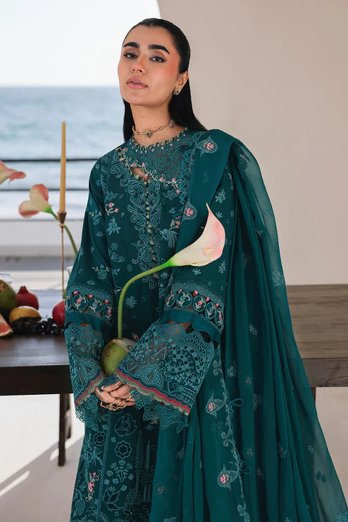 Qalamkar Chikankari Embroidered Suit SA-04 ELIF