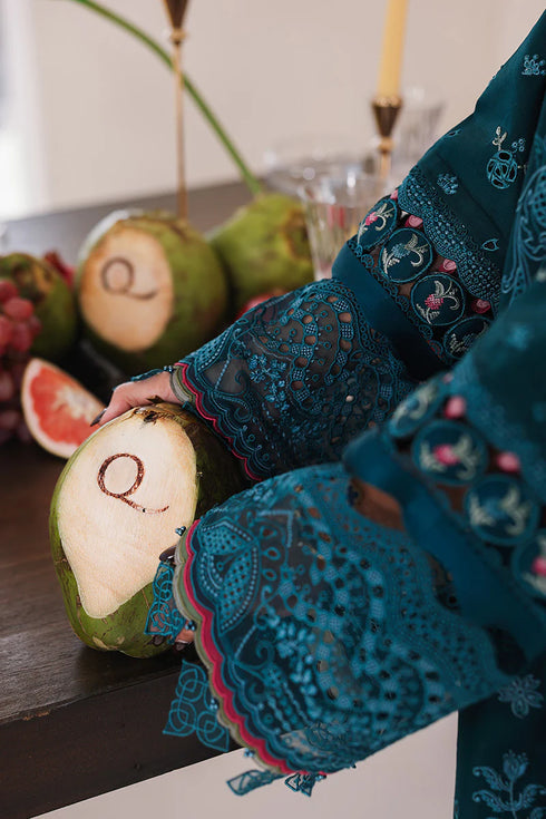 Qalamkar Chikankari Embroidered Suit SA-04 ELIF