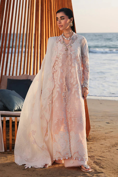 Qalamkar Chikankari Embroidered Suit SA-06 MAHUR