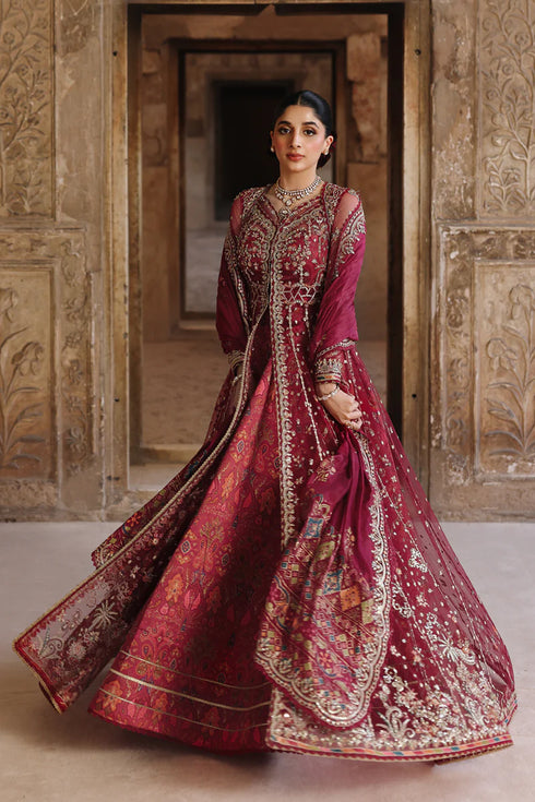 Qalamkar Embroidered Net Suit RH-01 JAHAN