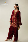 Asim Jofa Embroidered Velvet Suit AJULM-05