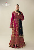 Asim Jofa Embroidered Velvet Suit AJULM-03