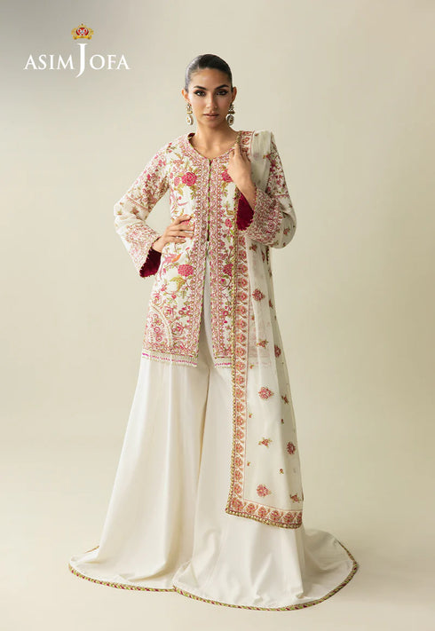 Asim Jofa Embroidered Velvet Suit AJULM-06