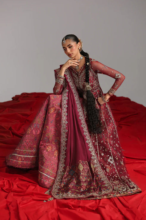 Qalamkar Embroidered Net Suit RH-01 JAHAN