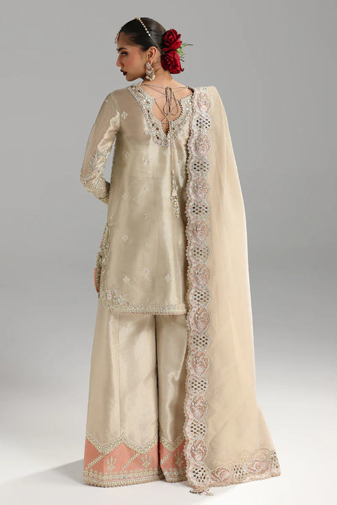 Qalamkar Embroidered Zari Tissue Suit RH-07 AMEERA