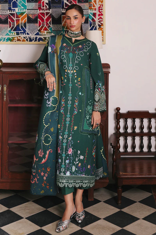 Qalmkar Jacquard Digital Printed Suit QW-06 (A) KARLA