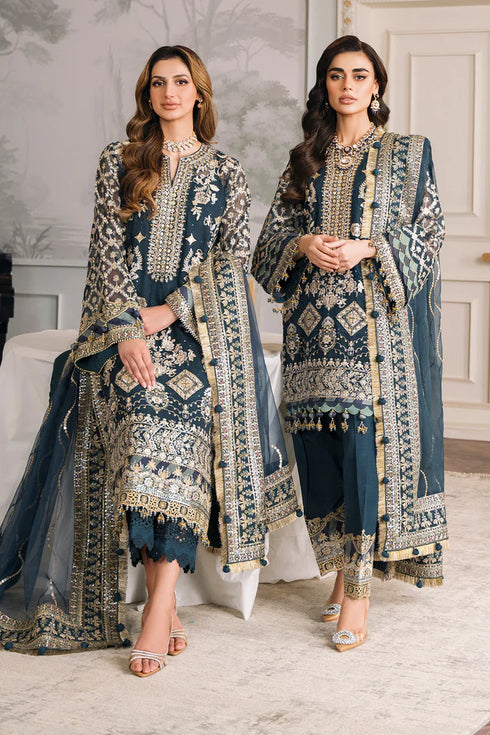 Baroque Embroidered Chiffon 3 Piece Suit CH12-01