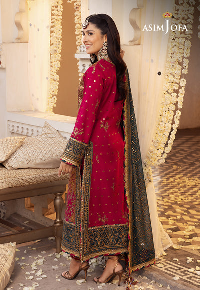 Asim Jofa Embroidered Raw Silk Piece suit AJSH-19