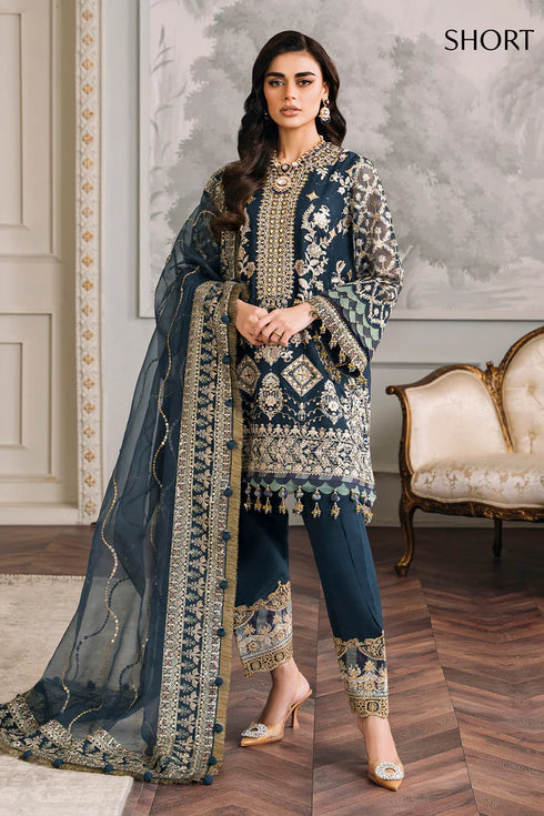 Baroque Embroidered Chiffon 3 Piece Suit CH12-01