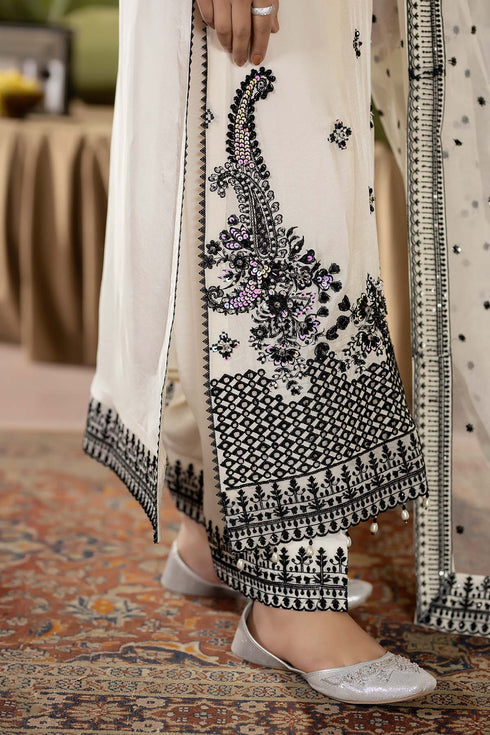 Maryams Embroidered Silk Suit Pearl-Grace-HRI-8594