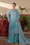 Maryams Embroidered Silk Suit Sapphire-HRI-8591